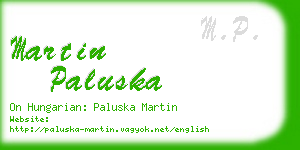 martin paluska business card